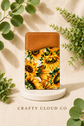 White Sunflower Phone Wallet