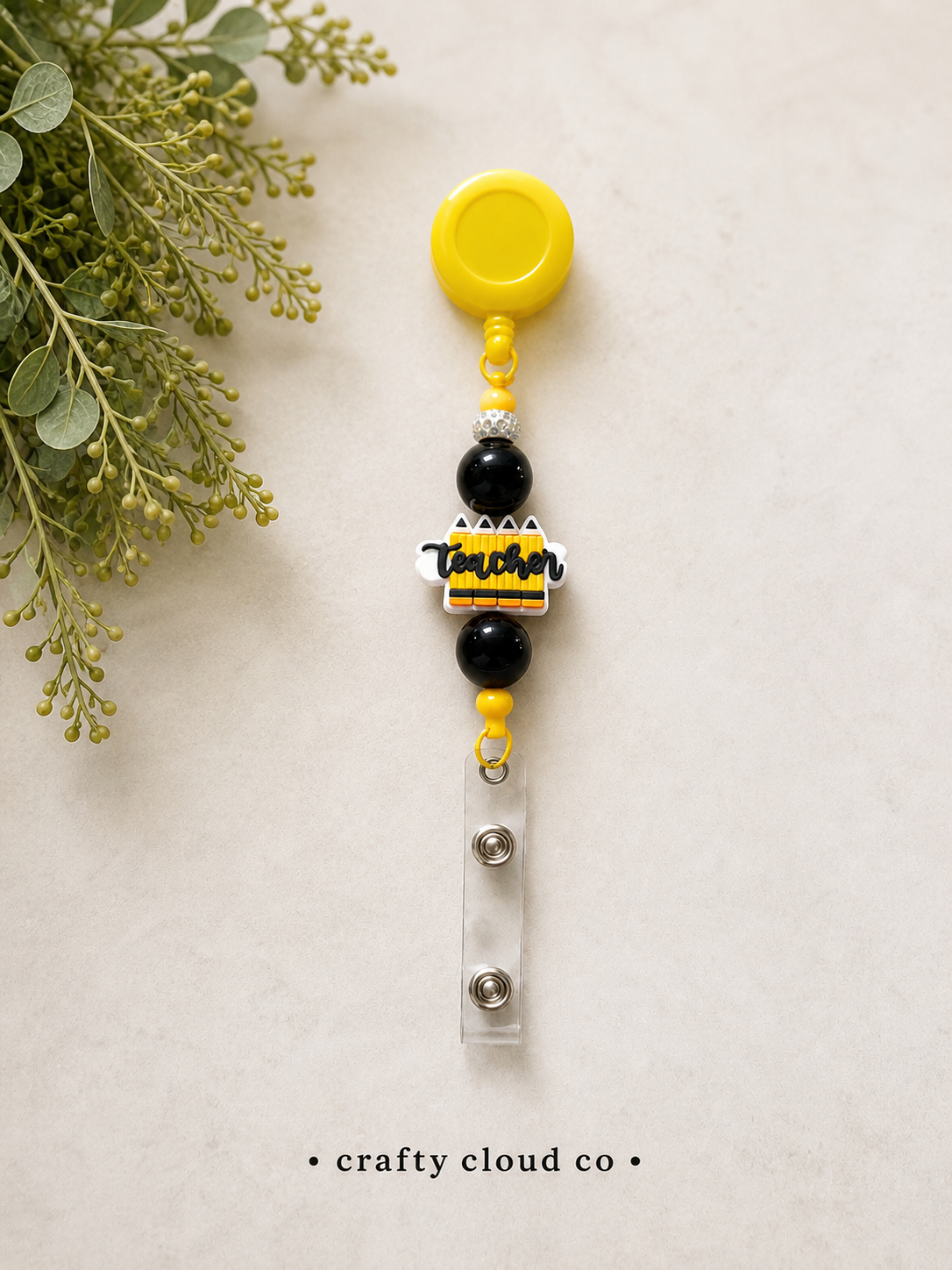 Teacher Pencil Badge Reel