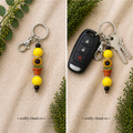 Sunflower Beaded Keychain
